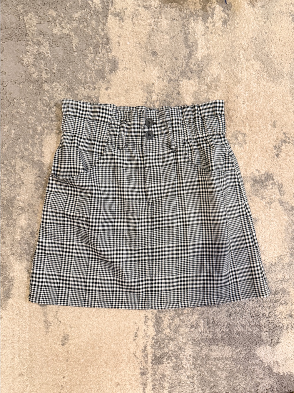 Jolt Black & White Plaid Women's Mini Skirt